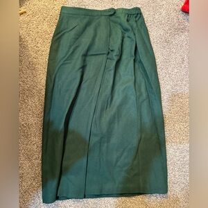 Norton McNaughton Dark Green Pencil Skirt